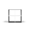 Regál Manja 2x2 antracit/bílá