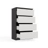 Komoda Malvína M4 antracit/bílá