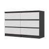 Komoda Malvína M6 120 antracit/bílá