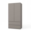 Šatní skříň Malvína 2S-90 šedá jíl