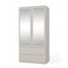 Šatní skříň Malvína 2S-90 kašmír/zrcadlo