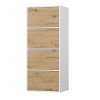 Komoda Almona 4D bílá/dub artisan