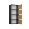 Komoda Almona 4D antracit/dub artisan