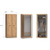 01 dora szafa 87 dwudrzwiowa ubraniowa do pokoju sypialni korytarza dab evoke meb Kb1xwy4
