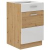 Kuchyňská skříňka Artisan bílý lesk - dolní 50 D 1F 1S dvířka + šuplík PREMIUM BOX