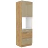 Kuchyňská skříňka Artisan cappucino lesk - 60 DPS-210 3S 1F sloupek se zabudovanou troubou, šuplíkový PREMIUM BOX