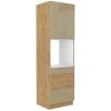 Kuchyňská skříňka Artisan cappucino lesk - 60 DP-210 2F sloupek se zabudovanou troubou, dvířka