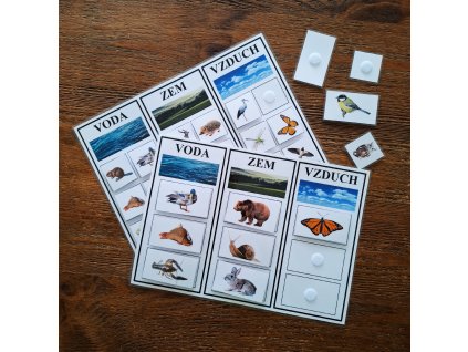 triedenie voda zem vzduch zvieratá