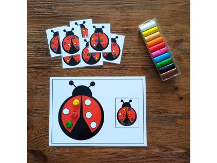 LIENKA - PRIKLADANIE PLASTELÍNY PODĽA PREDLOHY