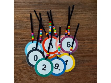 počítanie kruhy navliekanie