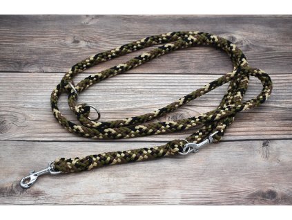 Vodítko přepínací pro střední psy - délka 220 cm, ploché lano šířky 17 mm