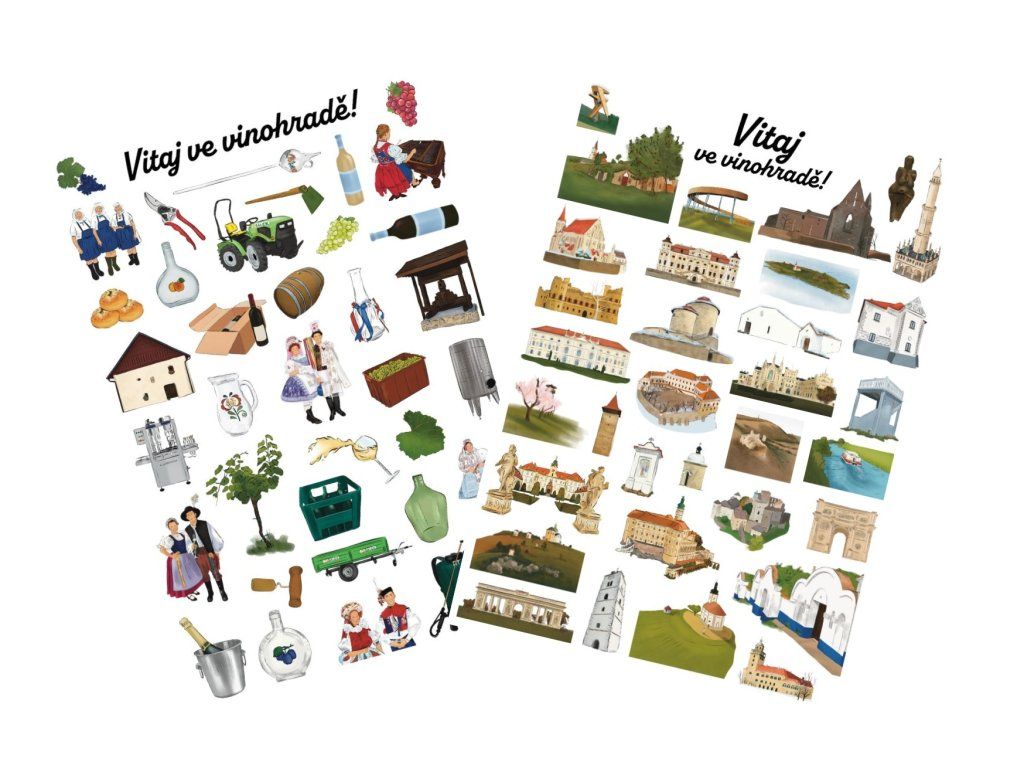 Nálepky A4 – Vitaj ve vinohradě!