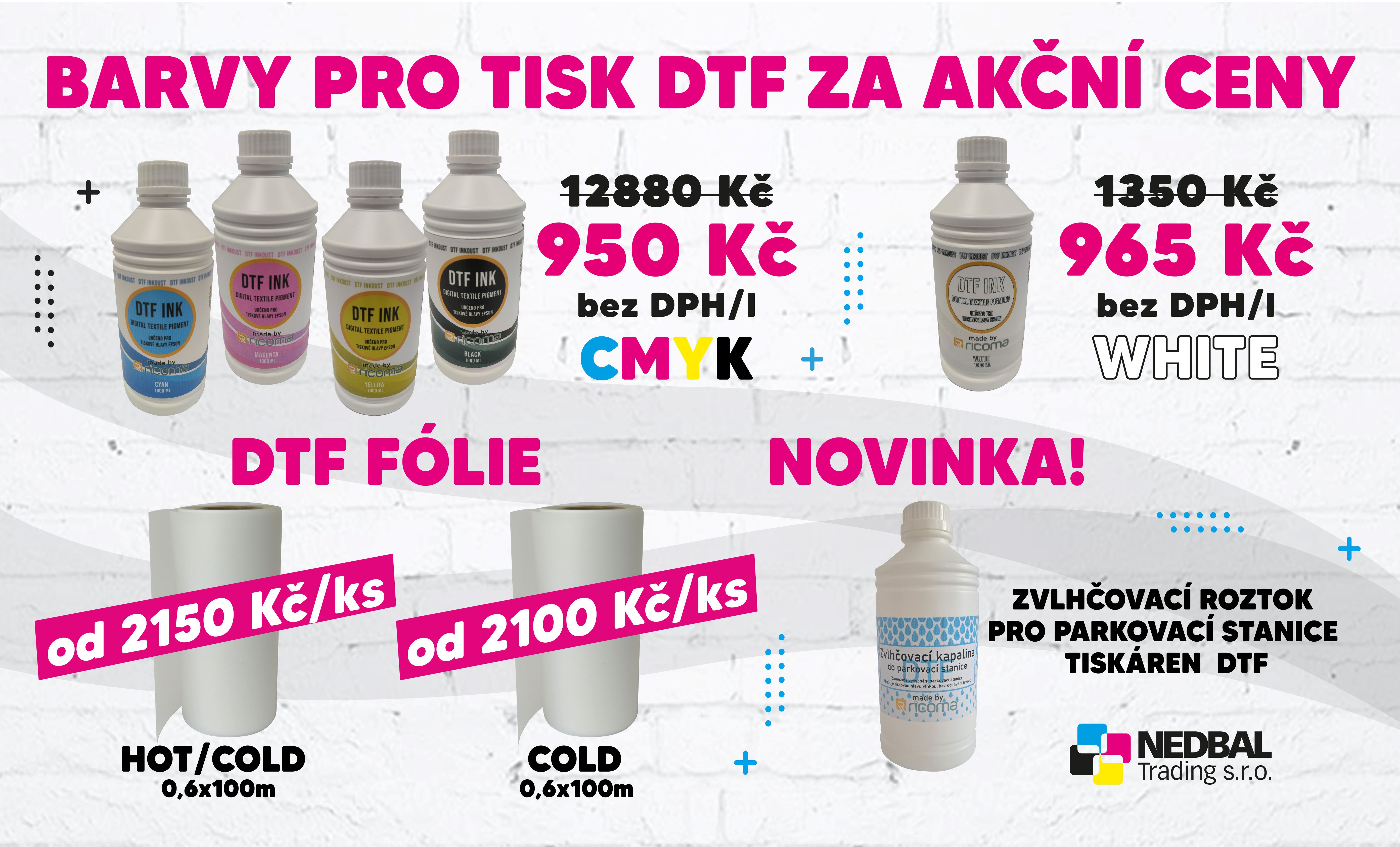 DTF spotřební materiál sleva
