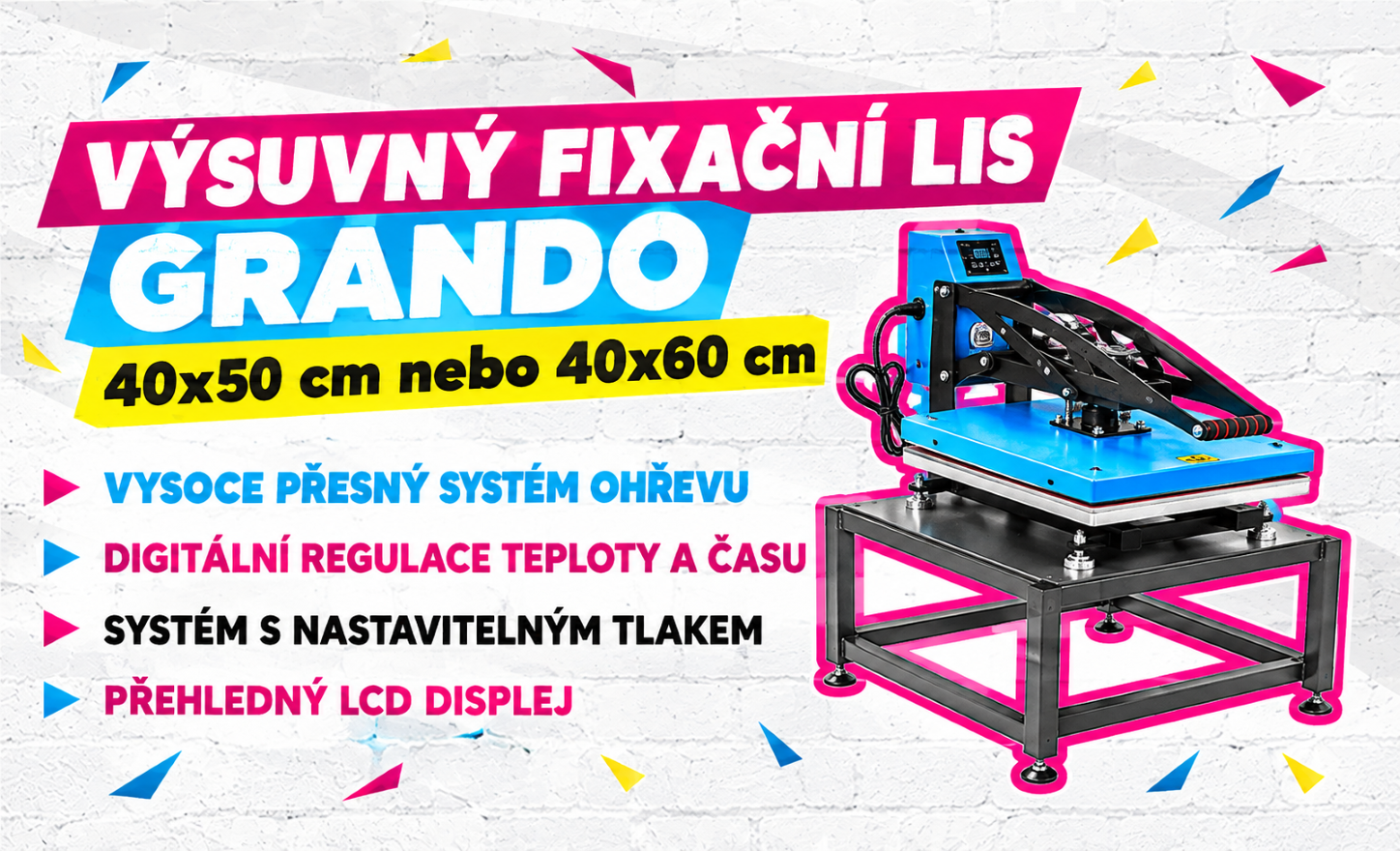 Výsuvný fixační lis Grando