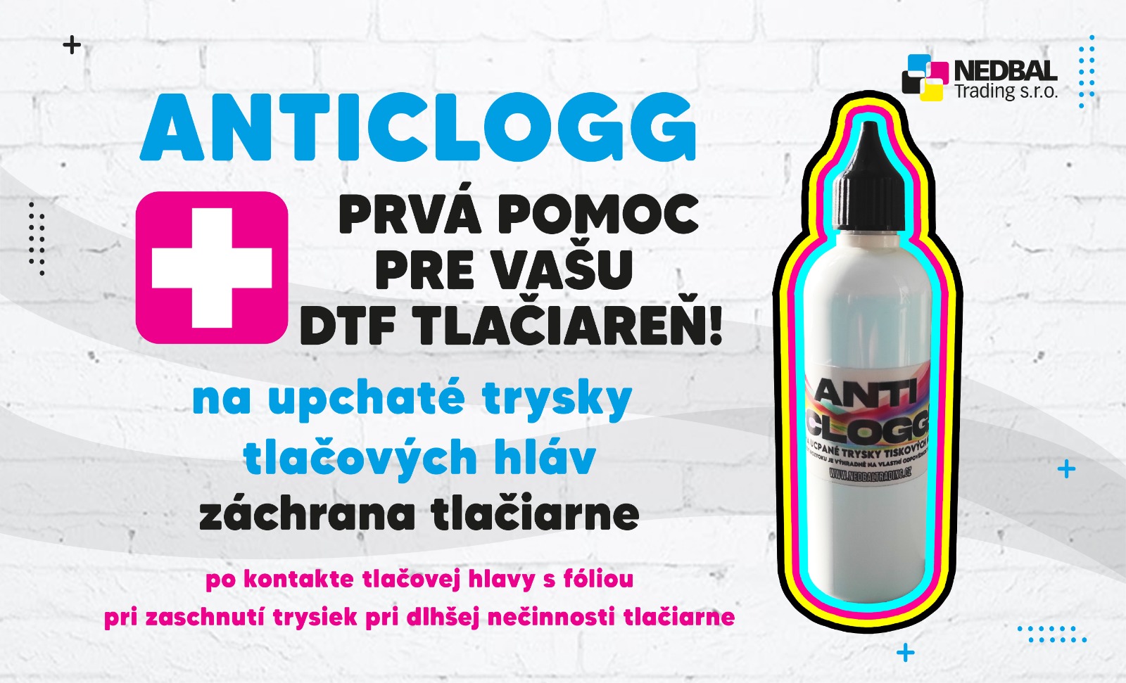 AntiClogg na upchané trysky tlačovej hlavy