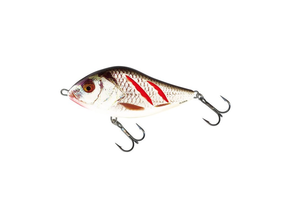 salmo wobler slider sinking wounded real grey shiner