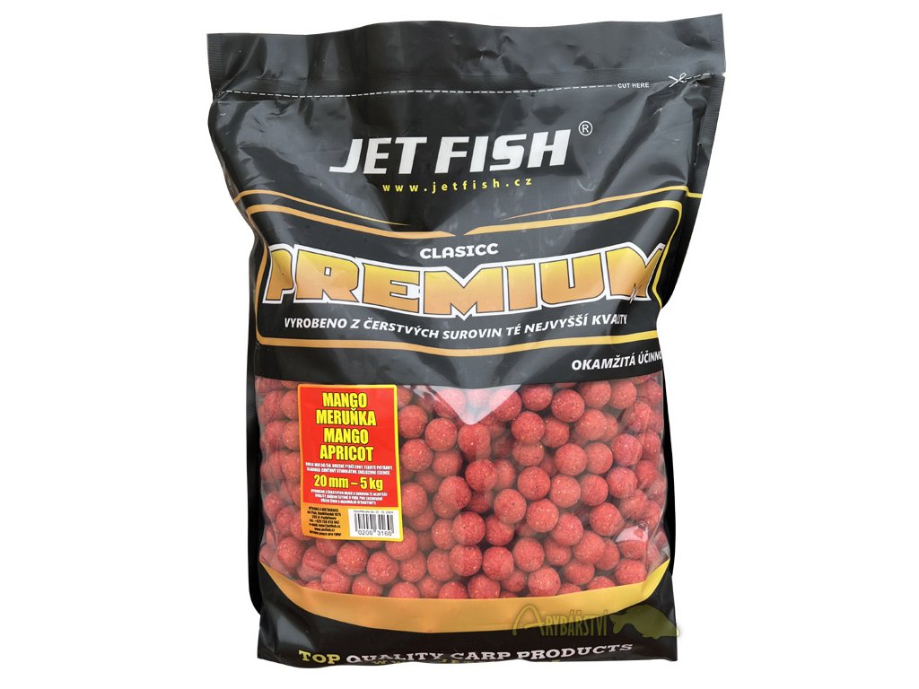 Jet Fish Premium clasicc boilie 5kg - 20mm Mango/Merunka