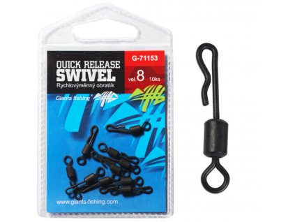 RYCHLOVÝMĚNNÝ OBRATLÍK Giants fishing QUICK RELEASE SWIVEL, VEL.8/10KS