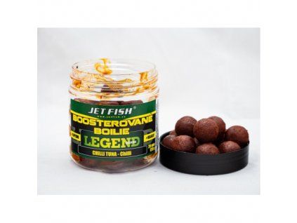 Jet Fish Legend Range - Boosterované boilie 250ml - 20mm : CHILLI TUNA-CHILLI
