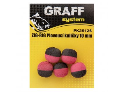 ZIG-RIG Plovoucí Kuličky GRAFF 10mm / Černo - Červená