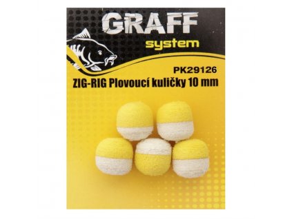 ZIG-RIG Plovoucí Kuličky GRAFF 10mm / Žluto-Bílé