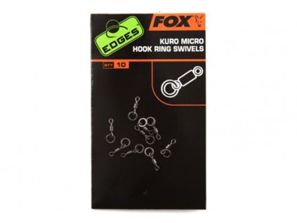 fox obratlik na hacek edges kuro micro hook ring swivels 10 ks