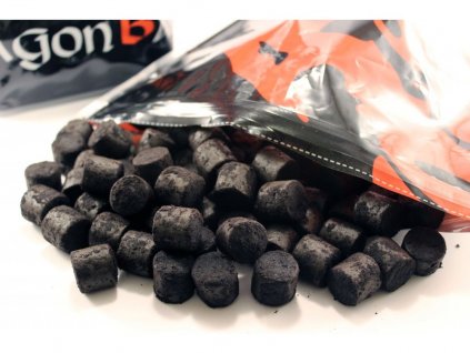 Dragon Baits Pellets - BLACK PEARL 14mm, 1Kg, BEZ DÍRY