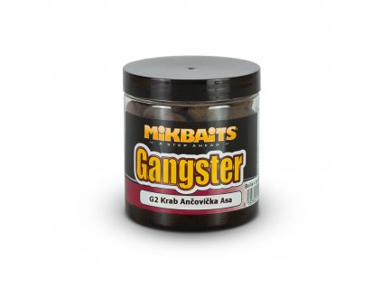 Mikbaits Gangster boilie v dipu 250ml - G2 Krab Ančovička Asa 20mm