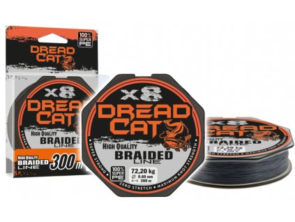 Šnura DREAD CAT X8 BLACK 300m 0,50mm 59,60kg