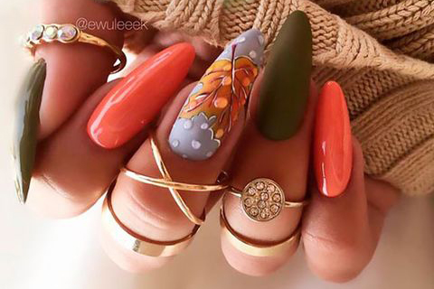Podzimní gelové nehty