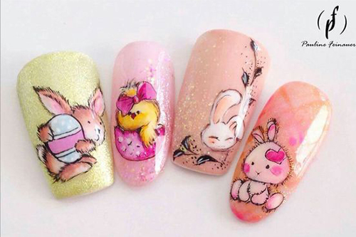 Velikonoční gelové nehty