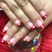 Valentýnské gelové nehty