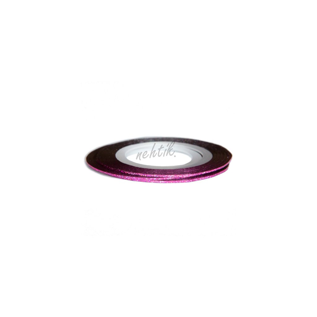 Zdobení - Nail Art pásek světle růžový hologram
