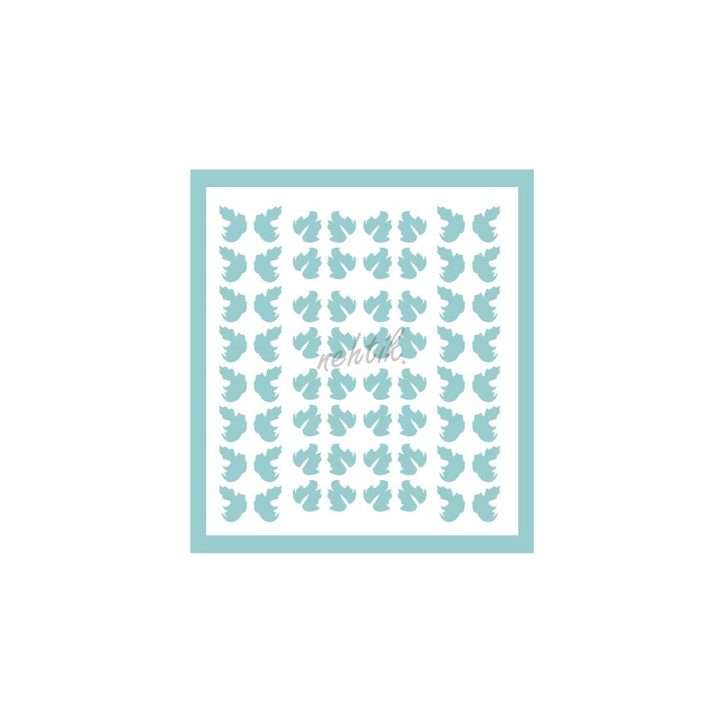Samolepky Art na nehty lístečky světle modrá - 332-5