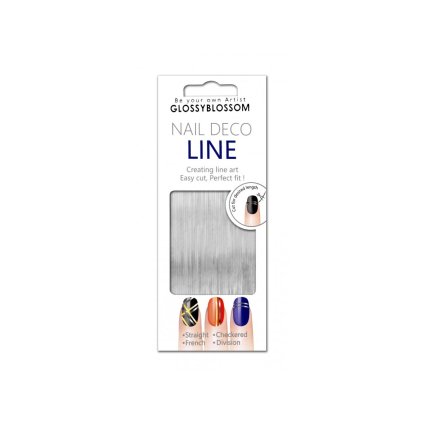 nail art paska stribrna 1 mm enii
