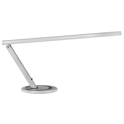 stolni led lampa stribrna