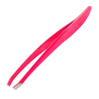 pinzeta zkosena neonova ruzova 9 cm