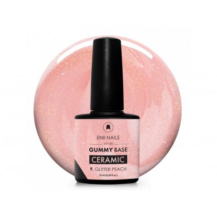 gummy base ceramic 09 glitter peach 10 ml enii