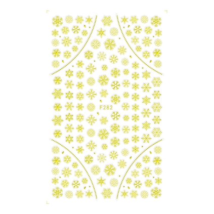 samolepky vlocky zlate f282
