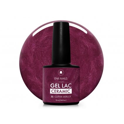 gel lac ceramic 32 glitter merlot