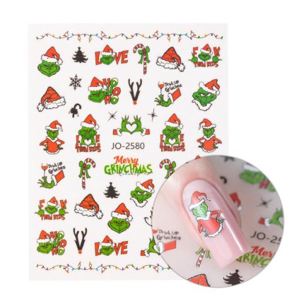 samolepky na nehty vanocni grinch jo 2580 1