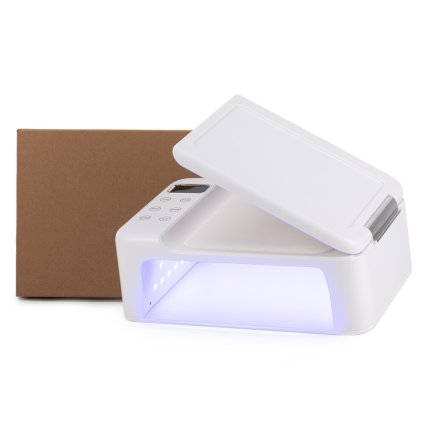 uv led lampa na nehty s podperkou z22 168w bila 1