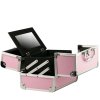 kosmeticky kufr se zrcatkem ruzovy 4