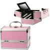 kosmeticky kufr se zrcatkem ruzovy 8