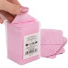 perforovane bezprasne tampony na nehty 5x5 cm 12 vrstev ruzove 200 ks