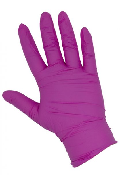 Nitrilové rukavice růžové náhled