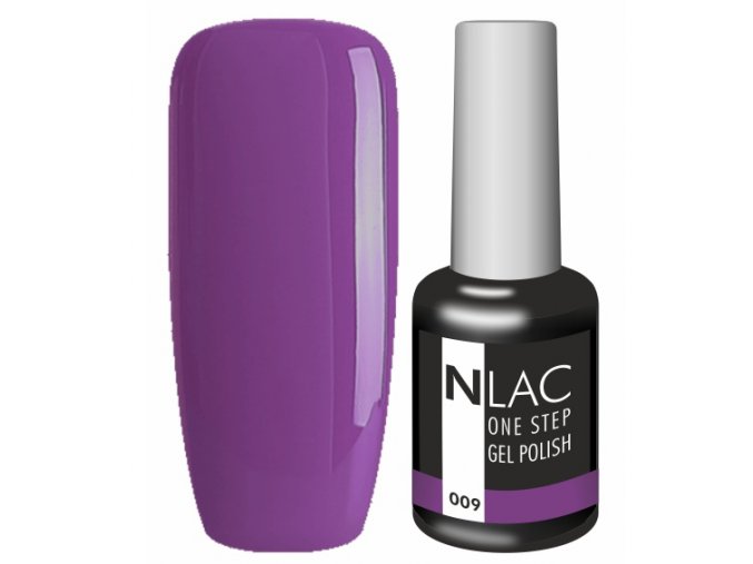 Gel lak NLAC One step 009 - tmavě fialová