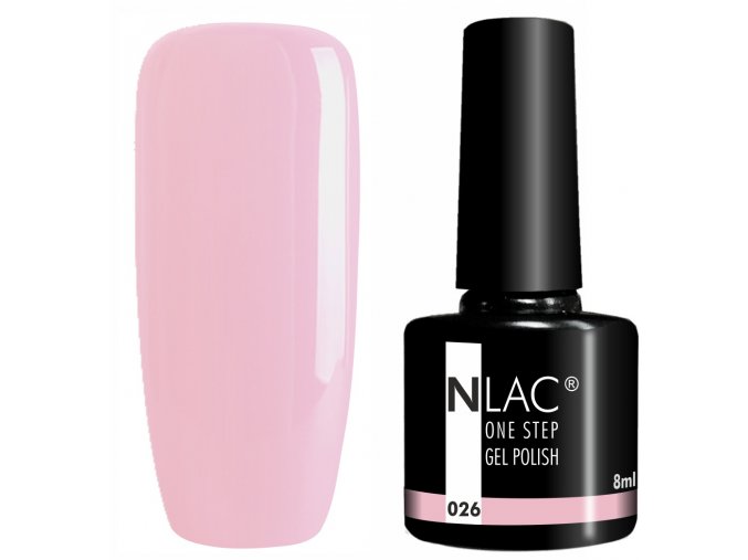 gel lak na nehty NLAC One step 026 - světle růžová