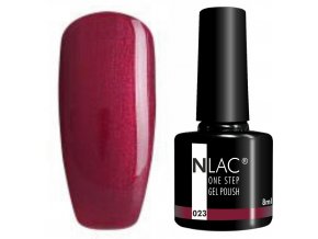 gel lak na nehty NLAC One step 023 - perleťová rubínová