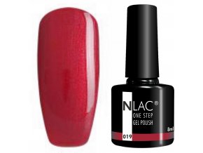 gel lak na nehty NLAC One step 019 - perleťová červená